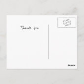 Heart Watercolor Wedding Danke, dass Sie Foto Coll Postkarte (Rückseite)