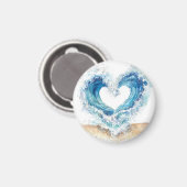 Heart Wave Stickers | Ocean Love Sticker Sheet Magnet (Vorderseite/Rückseite)