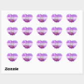 Heart Wedding Danke Stickers - Orchid (Blatt)