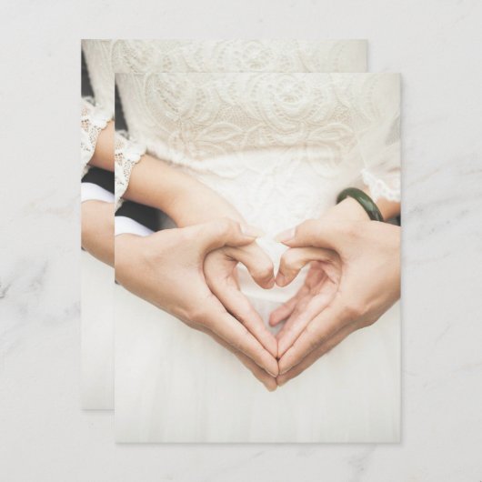 Heart Wedding Eriage Hands Romantische Ehe (Vorne/Hinten)