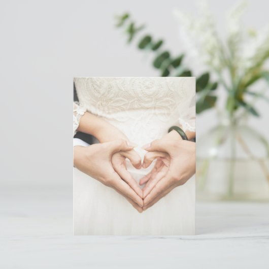 Heart Wedding Eriage Hands Romantische Ehe (Stehend Vorderseite)