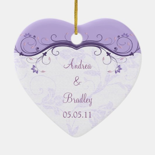 Heart Wedding Liebe Fvor Ornament (Hinten)