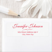 Heart Wedding Red Script Rücksendeadresse Envelope (Insitu)