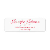 Heart Wedding Red Script Rücksendeadresse Envelope (Vorne)