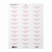 Heart Wedding Red Script Rücksendeadresse Envelope (Vorne)
