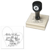 Heart Wedding Rücksendeadresse Rubber Briefmarke Gummistempel (Stempel)