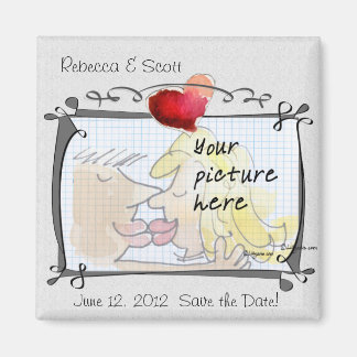 Heart Wedding Save the Date Foto Magnete Magnet