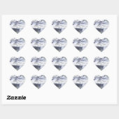 Heart Wedding Save the Date Stickers (Blatt)