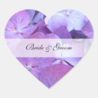 Heart Wedding Sticker - Hydrangea