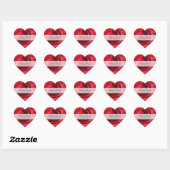 Heart Wedding Sticker mit Rote Rose (Blatt)