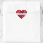Heart Wedding Sticker mit Rote Rose (Tasche)