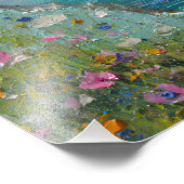 Heart Window Coastal Wildflower Sailboat Painting Fotodruck (Ecke)