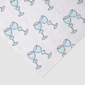 Heart Wine Glasses Blue Whimsical Wedding Seidenpapier (Ausschnitt)