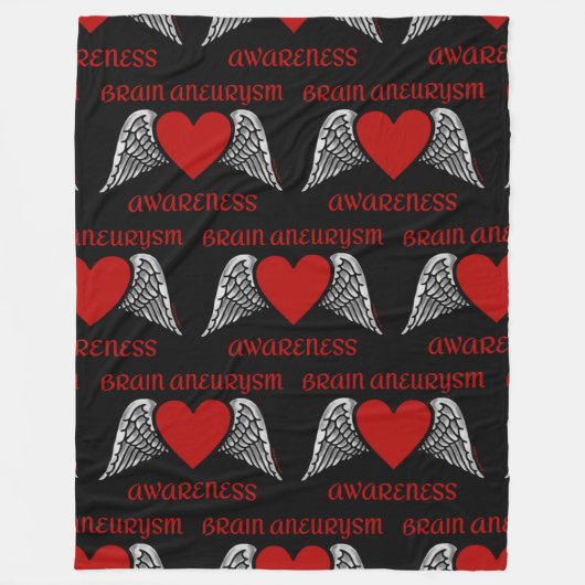Heart/Wings...Brain Aneurysm Fleecedecke (Vorderseite)