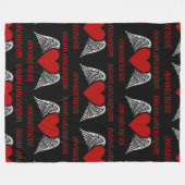 Heart/Wings...Brain Aneurysm Fleecedecke (Vorderseite (Horizontal))