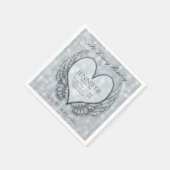 Heart Wings für benutzerdefinierte Memorial-Vorlag Serviette (Ecke)