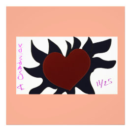 Heart with Black Flames  Fotodruck