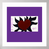 Heart with Black Flames Poster (Vorne)