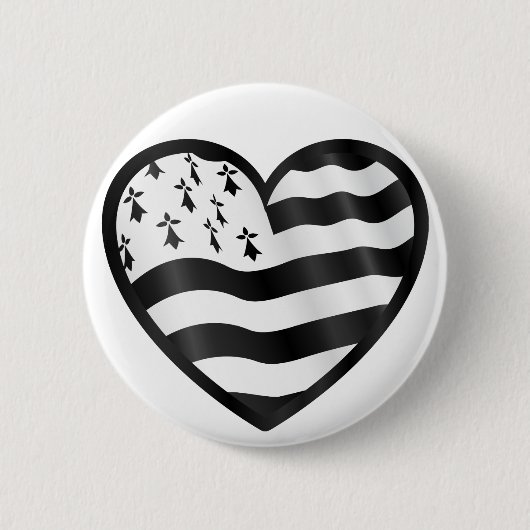 Heart with Bretin flag inside Button (Vorderseite)