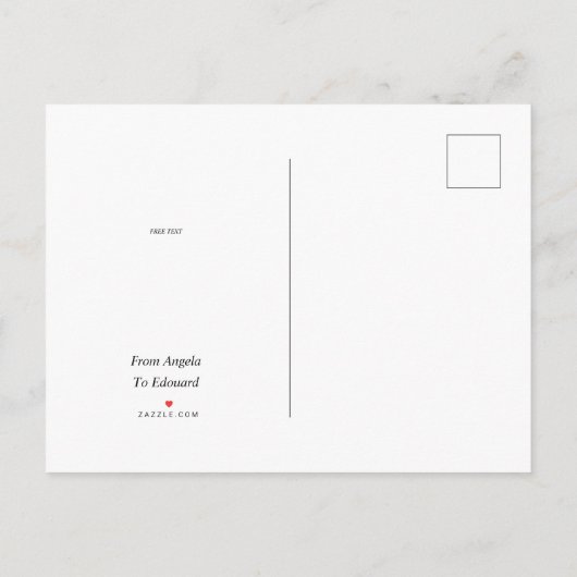 Heart with Hearts Love i Sweet Quote Design Ankündigungspostkarte (Rückseite)