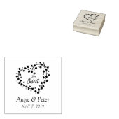 Heart with Hearts Love i Sweet Quote Design Gummistempel (Stempel)