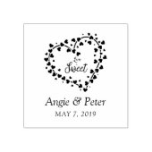 Heart with Hearts Love i Sweet Quote Design Gummistempel (Prägung)