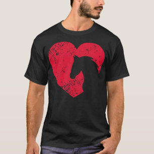 Heart with horse head pony  T-Shirt