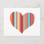 heart with vertical color-stripes postkarte (Vorderseite)