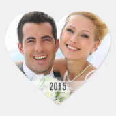 Heart with Year Foto Envelope Sticker (Vorderseite)