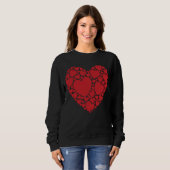 Heart Word Cloud Valentine's Day Love Sweatshirt (Vorne ganz)