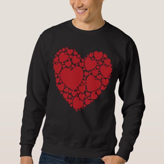Heart Word Cloud Valentine's Day Love Sweatshirt (Vorderseite)