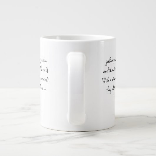 Heart Words Explaining and Artist Whimsical Art Jumbo-Tasse (Rückseite)