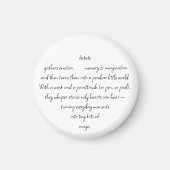 Heart Words Explaining and Artist Whimsical Art Magnet (Vorne)
