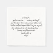 Heart Words Exploration und Künstler Whimsical Art Serviette (Vorderseite)