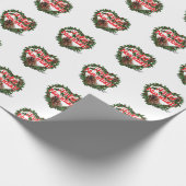 Heart Wreath (Feliz Navidad) Christmas Geschenkpapier (Ecke)