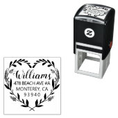 Heart Wreath Wedding Rücksendeadresse Permastempel (Beispiel)