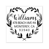 Heart Wreath Wedding Rücksendeadresse Permastempel (Design)