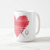 Heart XO Kaffeetasse (VorderseiteRechts)