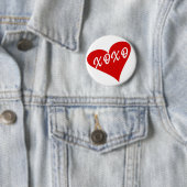 Heart XOXO Kisses Hugs Valentine's Day Button (Beispiel)