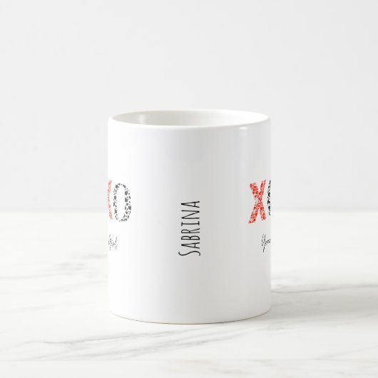 Heart XOXO Valentinstag Tasse (Mittel)