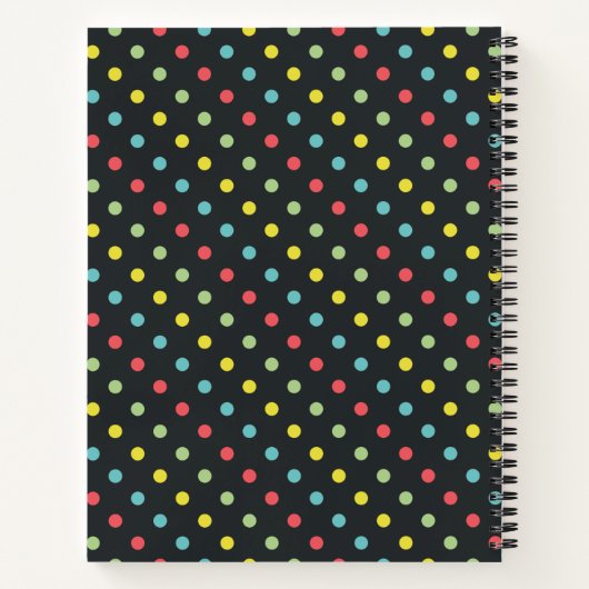 Heart Yarn Polka Dot Crochet Projects Notizblock (Rückseite)