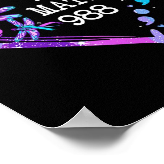 Heart You 988 Suicide Prevention Awareness Poster (Ecke)