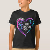Heart You 988 Suicide Prevention Awareness T-Shirt (Vorderseite)