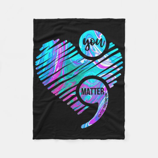 Heart you problem Lass nicht Story End Suicide Pre Fleecedecke (Vorderseite)