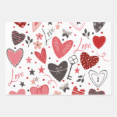 "Heart you" romantisch Geschenkpapier Set (Vorderseite 3)