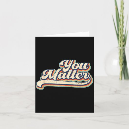 Heart You Suicide Prevention Awareness Retro Vinta Karte (Vorderseite)