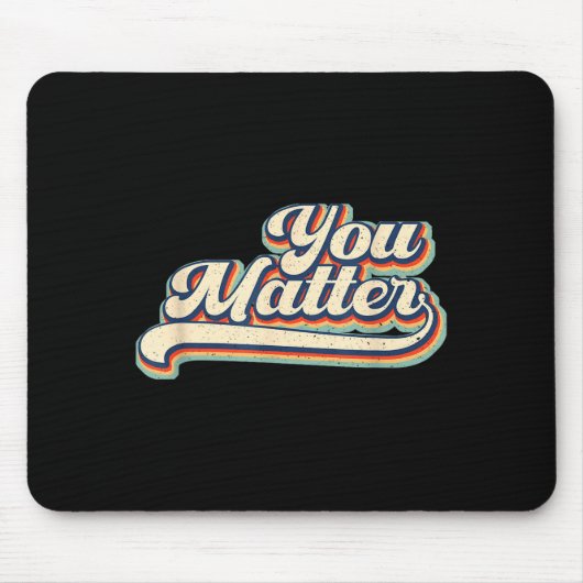 Heart You Suicide Prevention Awareness Retro Vinta Mousepad (Vorne)