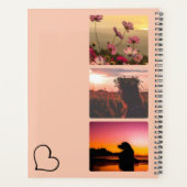 Heart Your Name Photo Script Custom Gift Planner Planer (Rückseite)