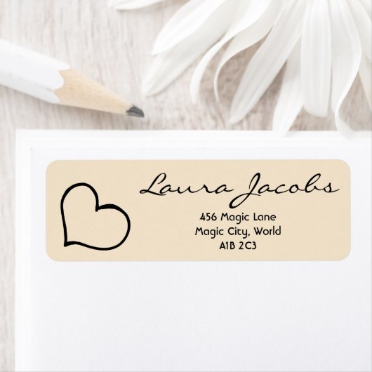 Heart Your Name Script Custom Gift Address Labels (Insitu)