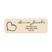Heart Your Name Script Custom Gift Address Labels (Vorne)